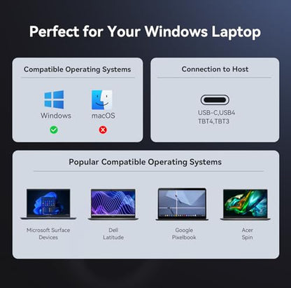 TobenONE Laptop Docking Station 3 Monitors,Triple 4K Display,10Gbps USB C/A | Laptop Stand Docking Station with 2 HDMI & DP,100W Power,2.5Gbps Ethernet,SD/TF 4.0,Audio,Fits Windows/Dell/HP/Lenovo Laptops