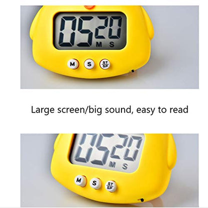 Kitchen Timer, Cute Cartoon Animal Countdown, Digital Cooking Timer with Magnetic, LCD Large-Screen Visual Clock, Hangable Alarm Clock with Stand，for Cooking Bake Sport Game (Timer-XG) - color: Timer-xg