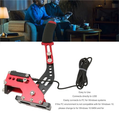 GOWENIC USB Handbrake, Sim Racing Game Hand Brake 64 Bit 2 in 1 Handbrake for ONE, Series S X PC with G920, for, iRacing Setup Use (Red) - color: Red