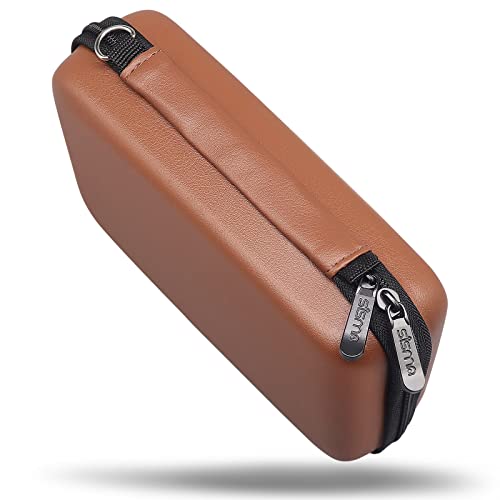 sisma 80 Switch Game Case - Compatible with Nintendo Switch & PS Vita, Hard Shell Game Cartridges Holder Storage Case Travel Carrying Bag for Games & SD Cards, Brown - color: Brown