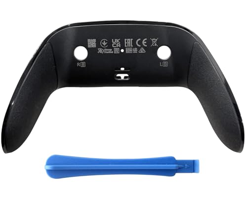 Replacement Back Shell Cover Trim for DualSense Edge Controller Compatible with PS5 DSE- Clip-On Housing with OEM-Spec Soft Rubber Grip, Fixes Yellowing & Peeling (Black) - color: Black
