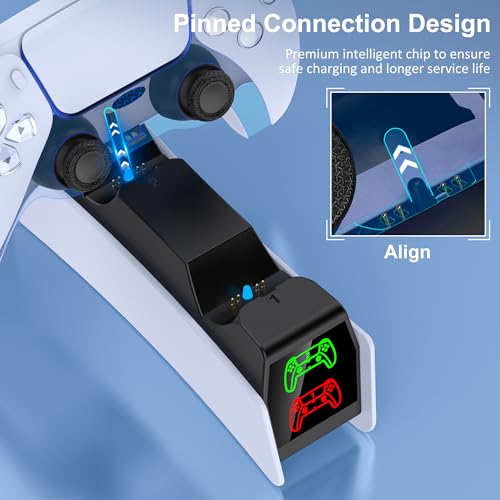 ps5 controller charger station PS5 Accessories Kits, charging station for PlayStation 5/Elite controller, Docking Station Replacement for DualSense Charging Station with USB C Cable