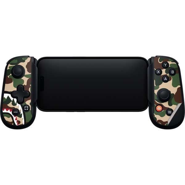 Skinit Decal Gaming Skin Compatible with Backbone One for iPhone Game Controller - Shark Teeth Street Camo Design - color: Green - CAMBPE06