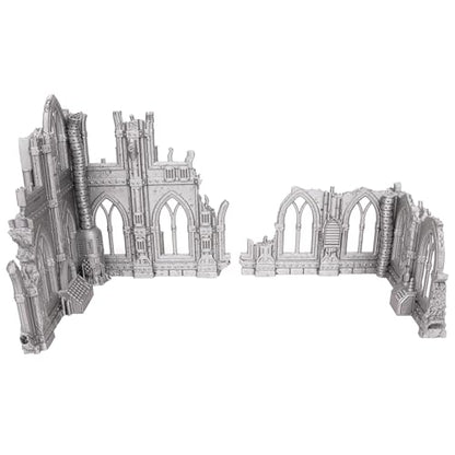 Sci-Fi Ruin Set 2 - Modular Sci-Fi Terrain for Tabletop Wargaming Competitive Ruins 28mm 32mm - style: One Set
