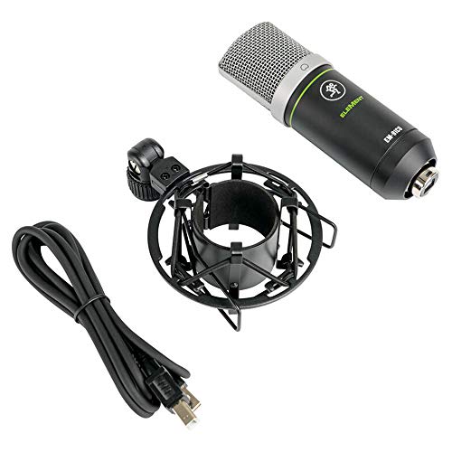 Mackie EM-Series, Large Diaphragm USB Condenser Microphone with Headphone Output and Mute (EM-91CU+), Black - size: USB, style: Large Diaphragm Condenser Plus