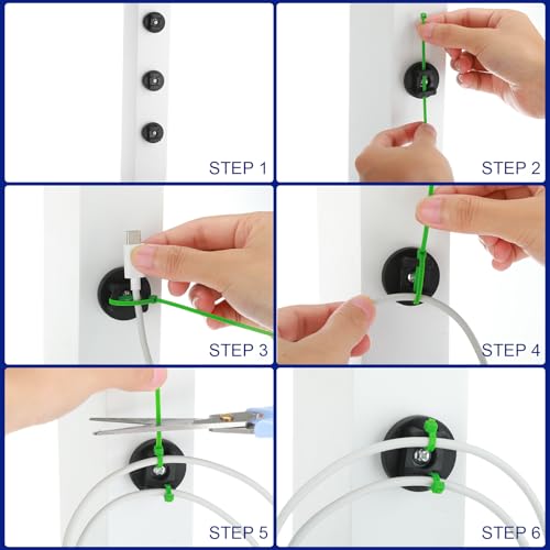 Yookeer Magnetic Zip Tie Mount Base Black Magnetic Cable Clips Wire Holder Multipurpose Cable Ties Management Base Electrical Supplies for Wire - size: 31 mm
