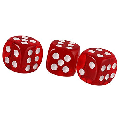 10PCS Polyhedral Dice - D6 Acrylic Dice (16mm, Transparent Red) for RPG, MTG, DND, Table Games - color: Transparent Red
