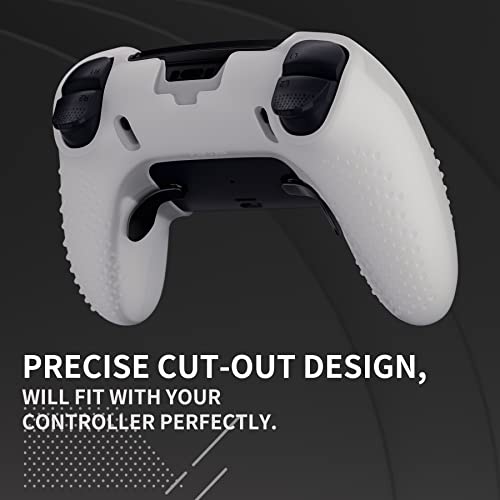 PlayVital Glow in Dark 3D Studded Edition Anti-Slip Silicone Cover Case for ps5 Edge Controller, Soft Rubber Protector Skin for ps5 Edge Wireless Controller with 6 Thumb Grip Caps - Green - color: Glow in Dark - Green