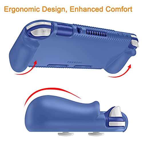 FINTIE Soft Silicone Protective Case for Nintendo Switch Lite 2019 | Ergonomic Grip, Anti-Slip, Shock-Absorption & Anti-Scratch, Lightweight Grip Case Cover, Navy Blue - color: Navy Blue
