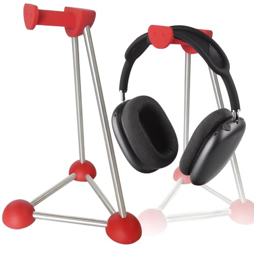 Headphone Stand, Desktop Headset Holder, Desk Earphone Stand, Gaming Headsets, for SteelSeries/Logitech/HyperX/Sony/Beats/Sennheiser/Anker/Xbox, and All Headphones. (red) - color: red
