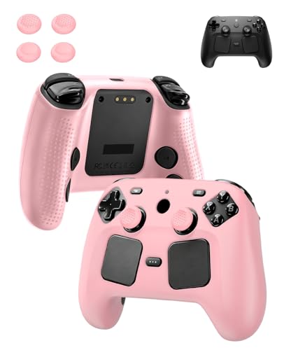 Oshmirian Case Cover for Steam Controller 2 2026,Soft Silicone Protector Cover,Skin Case for Steam Controller 2 with Button Cap, Anti-Scratch,Shockproof,Pink - color: Pink