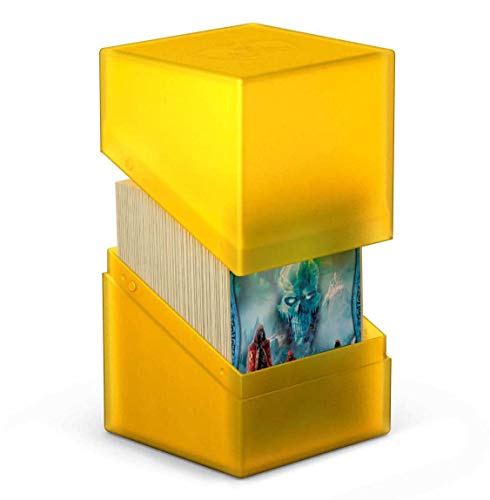 Ultimate Guard Boulder 100+ Classic, Deck Case for 100 Double-Sleeved TCG Cards, Amber, Secure & Durable Storage for Trading Card Games, Soft-Touch Finish - color: Amber, size: 100+