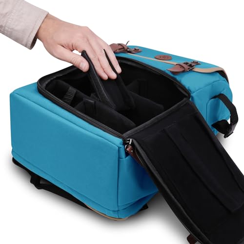 ENHANCE Designer Edition TCG Backpack - MTG Deck Bag Card Binder Space, TCG Deck Box Storage, MTG Playmat Holder - Card Storage Compatible with Magic the Gathering, Pokemon, Lorcana (Canvas Blue) - color: Canvas Blue