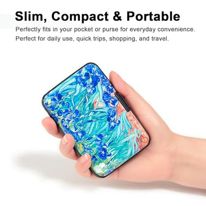 Credit Card Holder Small RFID Blocking Wallet Business Metal Slim Mini Aluminum Hard Case for Women Men - color: Lrises