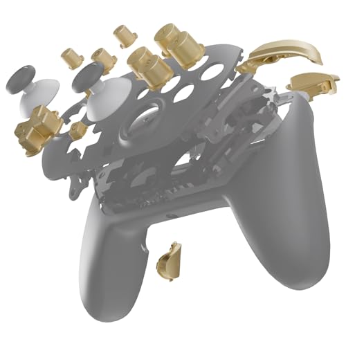 eXtremeRate DIY Replacement Full Set Buttons for Nintendo Switch 2 Pro Controller, Custom ABXY Dpad + - Home Capture Power L R ZR ZL Triggers Sync GL GR Buttons for Switch 2 Pro - Champagne Gold - color: Champagne Gold