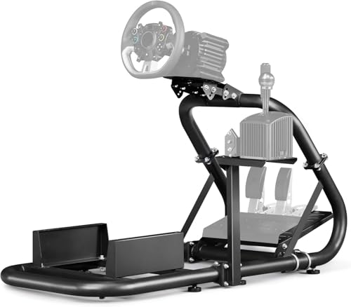 Dardoo Racing Simulator Cockpit Frame Fit for Logitech G27 G920 G923 G29, for Thrustmaster T300 T500, for Fanatec,Adjustable Driving Wheel Stand, Not Included Wheel,Pedal,Handbrake,Shifter & Seat