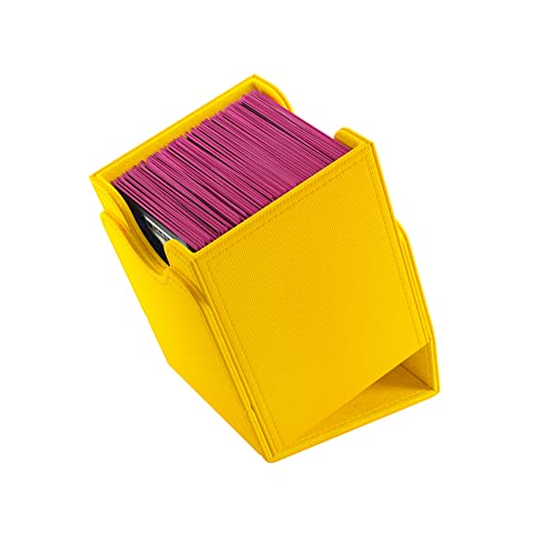 GameGenic Deck Box – Squire XL Yellow 100CT – Durable and Sturdy TCG, OCG, CCG Card Storage – Compatible with Pokemon, Yugioh, Commander, and MTG Magic: The Gathering Cards - color: Yellow