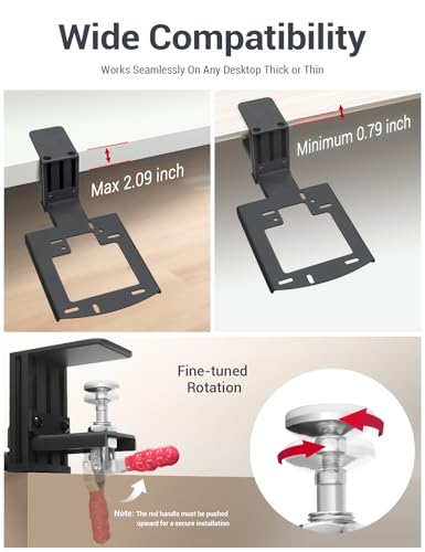 Quick Release Desk Mount For Farming & Flight Sim Joystick Compatible with Thrustmaster SimTask FarmStick, T.Flight Hotas One/4/X, T.16000M FCS, Sol-R1, Sol-R2, Sol-R5, TCA Sidestick Airbus - 1 Pack