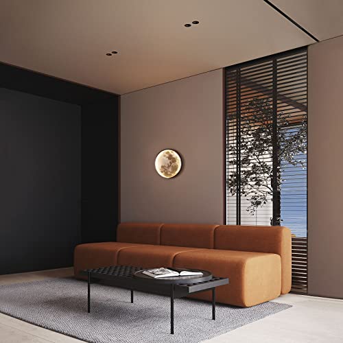QIYIMEILUX Dimmable Moon Wall Sconce Plug in Modern LED Wall Light with Remote Control 9.5inch 15W Black Wall Lamp Indoor Wall Mounted Lighting Ceiling Light Fixture for Living Room Bedroom - color: 9.5in Moon Black