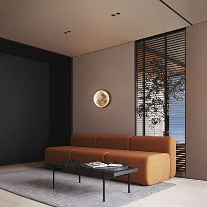 QIYIMEILUX Dimmable Moon Wall Sconce Plug in Modern LED Wall Light with Remote Control 9.5inch 15W Black Wall Lamp Indoor Wall Mounted Lighting Ceiling Light Fixture for Living Room Bedroom - color: 9.5in Moon Black