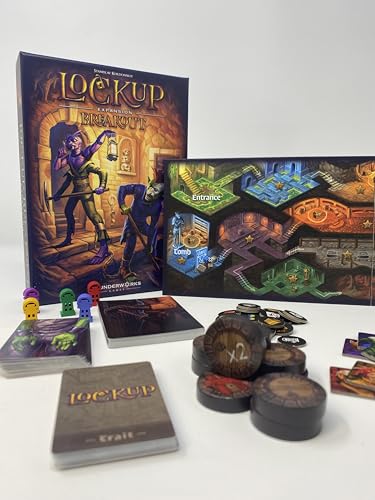 Breakout - Expansion for Lockup Board Game | Adds Secret Passages, New Goons, New Items. Seek, Explore, Escape! Strategy Euro Family Game for 1-5 Players Ages 14+ | Thunderworks Games - style: Breakout Expansion