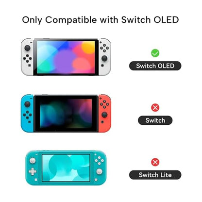 GeekShare Protective Case Slim Cover Case Compatible with Switch OLED and Joystick - Shock-Absorption and Anti-Scratch Skin Case for OLED Switch - Bunny Garden - size: For Switch OLED