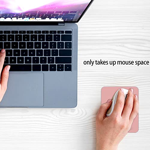 Small Rectangular Mouse pad , only Takes up Mouse Space, Universal Mini Mouse pad Portable Waterproof, with Non-Slip Glue Base, DarkPink 5X6 inches, dark pink - color: Dark Pink, size: 5x6 inches