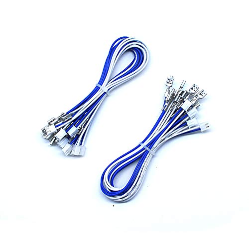 Arcity 20 Pcs Arcade Button Wires Harness Cable for Zero Delay USB Encoder PCB with 0.187" 4.8mm Terminals Compatible with Micro Switches HAPP Style Arcade Buttons Joysticks New - color: 0.187 inch(4.8mm)