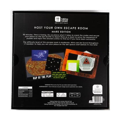 Talking Tables Mars Space Themed Escape Room Game | Host Your Own Games Night | for Birthday, Dinner Party, Entertainment for Adults, Teenagers, - color: Red