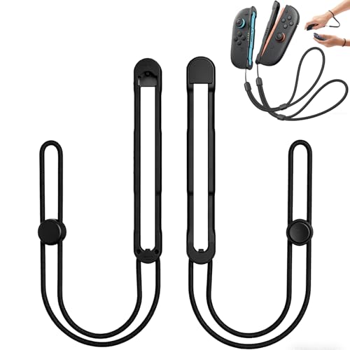 Arvytosty Wrist Straps Compatible with Nintendo Switch 2, Wrist Strap for Switch 2 Joycon 2- Replacement Accessories for Joy Con 2 Controller Straps (Black) - color: Black