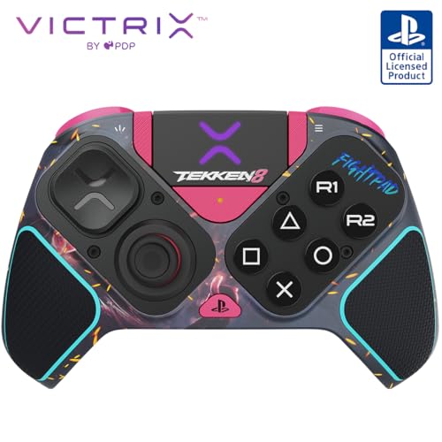 Victrix Pro BFG Wireless Gaming Controller: Tekken 8 Rage Art, PS5, PS4, PC | PlayStation, Sony 3D Audio, 4 Mappable Back Buttons, Interchangeable Thumbsticks & D-Pads, Hair Triggers & Paddles, Tekken 8 - color: Tekken 8