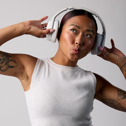 Skullcandy Crusher Evo Wireless Bluetooth Headphones with Multi-Sensory Bass, Noise Isolating Over-Ear Fit, Up to 40 Hours Battery, Microphone for iPhone Android - Bone - color: Bone