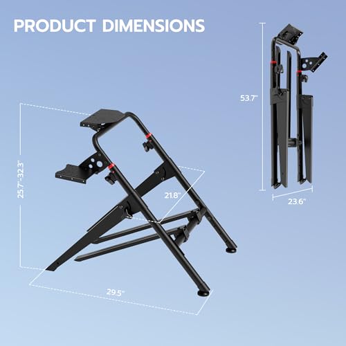 ARES WING Foldable Sim Racing Wheel Stand, Formula and GT Racing Simulator Cockpit Compatible with Fanatec, Thrustmaster, Logitech, Moza, Racing Games on PS5, PS4, Xbox and PC