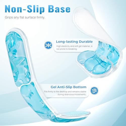 Ospelelf Mouse Pad with Wrist Rest Set Gel Ergonomic Keyboard Wrist Support Anti-Slip Rubber Bottom Office Women Desk Accessories for Computer, Laptop and Gaming, Ice Blue - color: Ice Blue, style: Keyboard Rest + Mouse Rest + Coaster