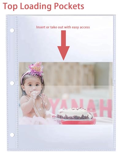40 Pack 160 Pockets 3.5x5” Photocard Sleeves for A5 Mini 3 Ring Binder, Ultra-Clear Photo Sleeves, Double-Sided 2 Pocket Photo Pages, Top Loading Sheet Protector for Photos, Postcards, Seed Packets - color: 3.5x5"
