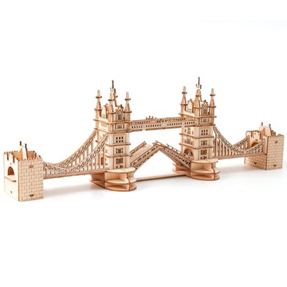Rowood 3D Puzzles for Adults,DIY Wooden Model Kits for Adults to Build,Birthday London Tower Bridge - style: London Tower Bridge