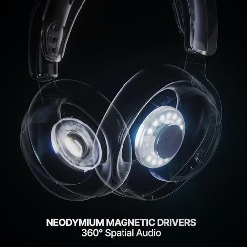 SteelSeries Arctis Nova 7 Wireless Gen 2 Gaming Headset - Real-Time App Control, 50+ HR Play, Neodymium Drivers, Mix 2.4GHz/Bluetooth, PC, PS5, PS4, Switch 1/2, Mobile - Black - color: Black, style: PC | PlayStation
