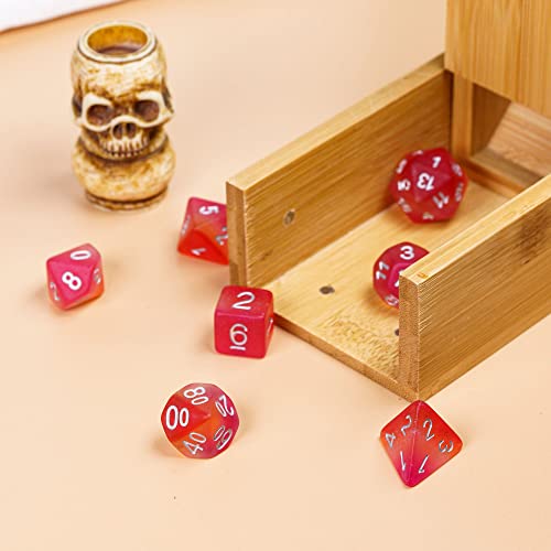 7PCS Lesbian-Pride Polyhedral DND Dice Set, Homosexual Flag D&D Dice for RPG and Other Table Games(Matte) - color: Flag-lesbian-pride(matte)