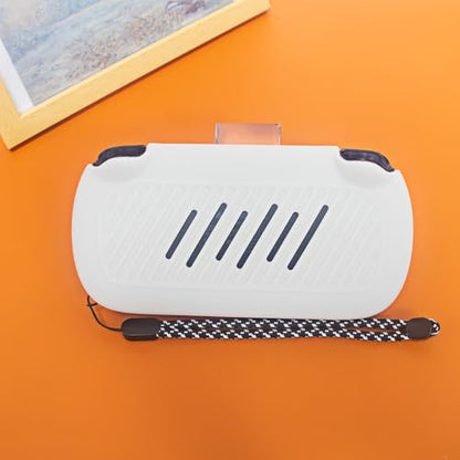 Silicone Protective Case for ANBERNIC RG40XX H Gaming Console Anti-Scratch Dust-Proof Soft Sleeve Cover Protector Gaming Console Sleeve Shell (Light White) - color: Light White
