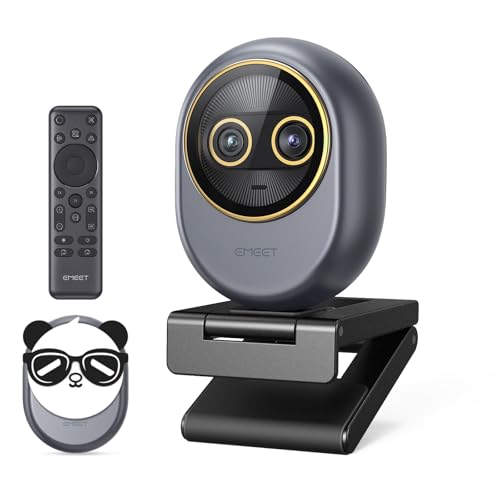 EMEET Piko Dual-Camera 4K Webcam for Streaming, Wide-Angle & Telephoto | Max 11X Hybrid Zoom, 0.2s Autofocus, Remote Control, 3 Mics, Panda Privacy Cover, USB C-C&C-A, for Streaming/Work/Study - style: Piko Dual w/ Max 11X Hybrid Zoom