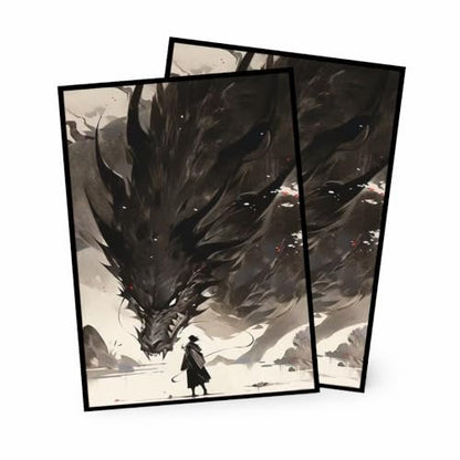 MTG Card Sleeves Matte -100 PCS Trading Card Game, Size 2.6 x 3.6 inches, Suitable for All TCG Card Games Protective (Dragon) - color: Dragon