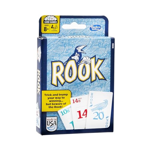 Hasbro Gaming Rook Card Game | Family Games for Kids, Teens, and Adults | 2 to 6 Players | Bidding and Trick-Taking Games | Fun Summer Activities | Vacation Travel Essentials | Ages 8+ - size: Standard - Pack of 1