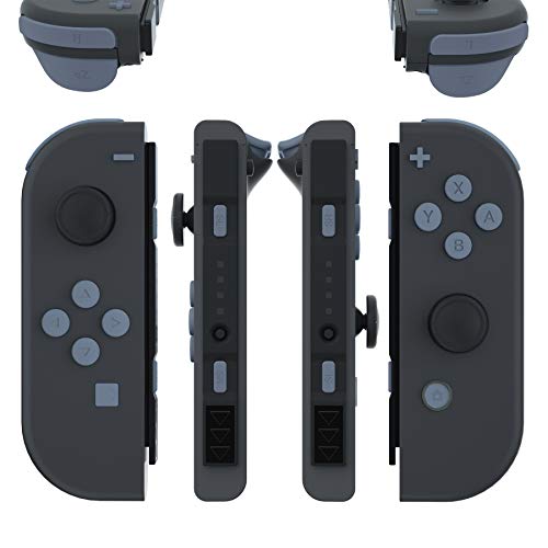 eXtremeRate DIY Full Set Buttons for Nintendo Switch & Switch OLED, Custom Replacement Buttons for JoyCon, ABXY Direction Keys SR SL L R ZR ZL + - Home Capture Trigger Buttons Springs - Slate Gray - color: Slate Gray