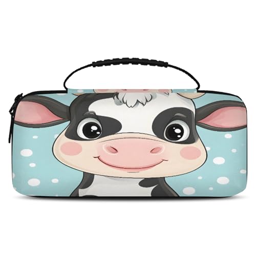 Adornori Blue Carrying Case Compatible with Nintendo Switch 2, with 20 Games Cartridges, Portable Travel Carry Case Pouch for Accessories & Game Cards, Cow - color: Multicolor 9