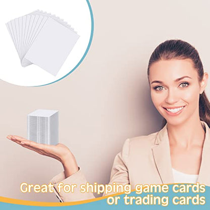 300 Pcs Trading Card Shipping Protectors 3.5'' x 4.5'' Graded Card Sleeves Supplies for Mailing, Precut Plastic Inserts Mailer for Baseball Game Sports Packaging and Storage