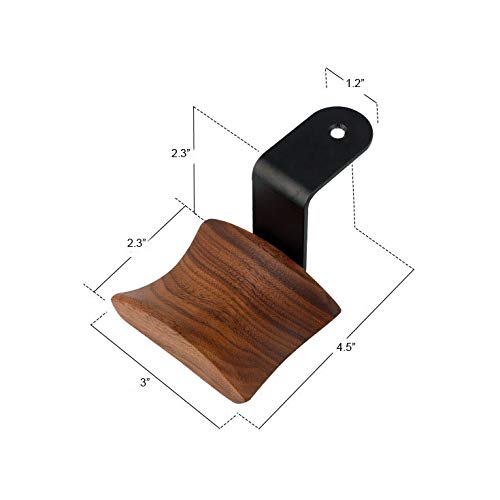 YANGMEI Under-Desk Mount Headphone Hanger Holder Headset Stand Walnut Wood Headphone Rack Hook Desk Tabletop Tape Under-Desk Mount Headphone Hanger Holder for Audio,Studio & Gaming Headphones - color: Z shape