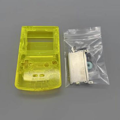 IPS Housing Shell Cover with Buttons Conuctive Pads Screws for Gameboy Color GBC Console (Clear Yellow) - color: Clear Yellow