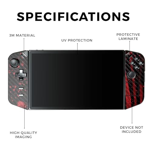 Carbon Fiber Gaming Skin Compatible with Lenovo Legion Go - Kill Zombies - Premium 3M Vinyl Protective Wrap Decal Cover - Easy to Apply | Crafted in The USA by MightySkins - color: Kill Zombies, style: Carbon Fiber Textured Finish
