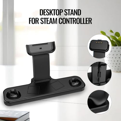 Charging Dock for Steam Controller 2026 – Weighted Vertical Stand with Puck Alignment, Cable Management, and Non-Slip Base