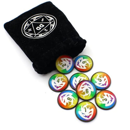 D&D Numbered Monster Token Markers for Dungeons and Dragons (Elemental) - style: Elemental